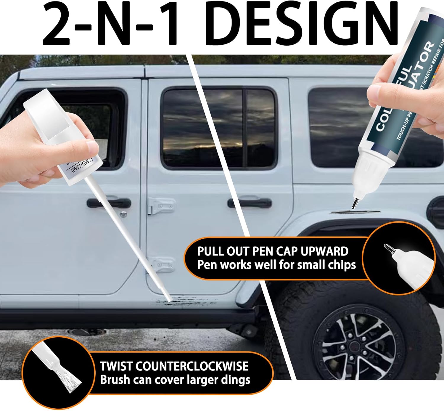 PRV/NRV Delmonico Red Velvet Red Pearl Touch Up Paint for Jeep, Car Paint Pen Scratch Repair Two-In-One Touch Up Paint, Premium Car Scratch Remover for Deep Scratches