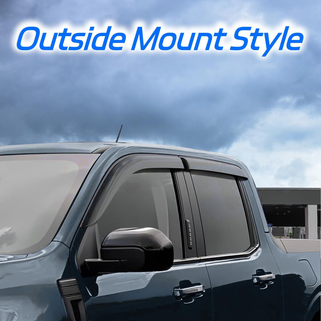 Window Rain Guards Fit for 2014-2023 Jeep Cherokee, Outside Mount Vent Window Visors, Smoke Vent Shade Shield, Car Accessories 2015 2016 2017 2018 2019 2020 2021 2022, 4pcs