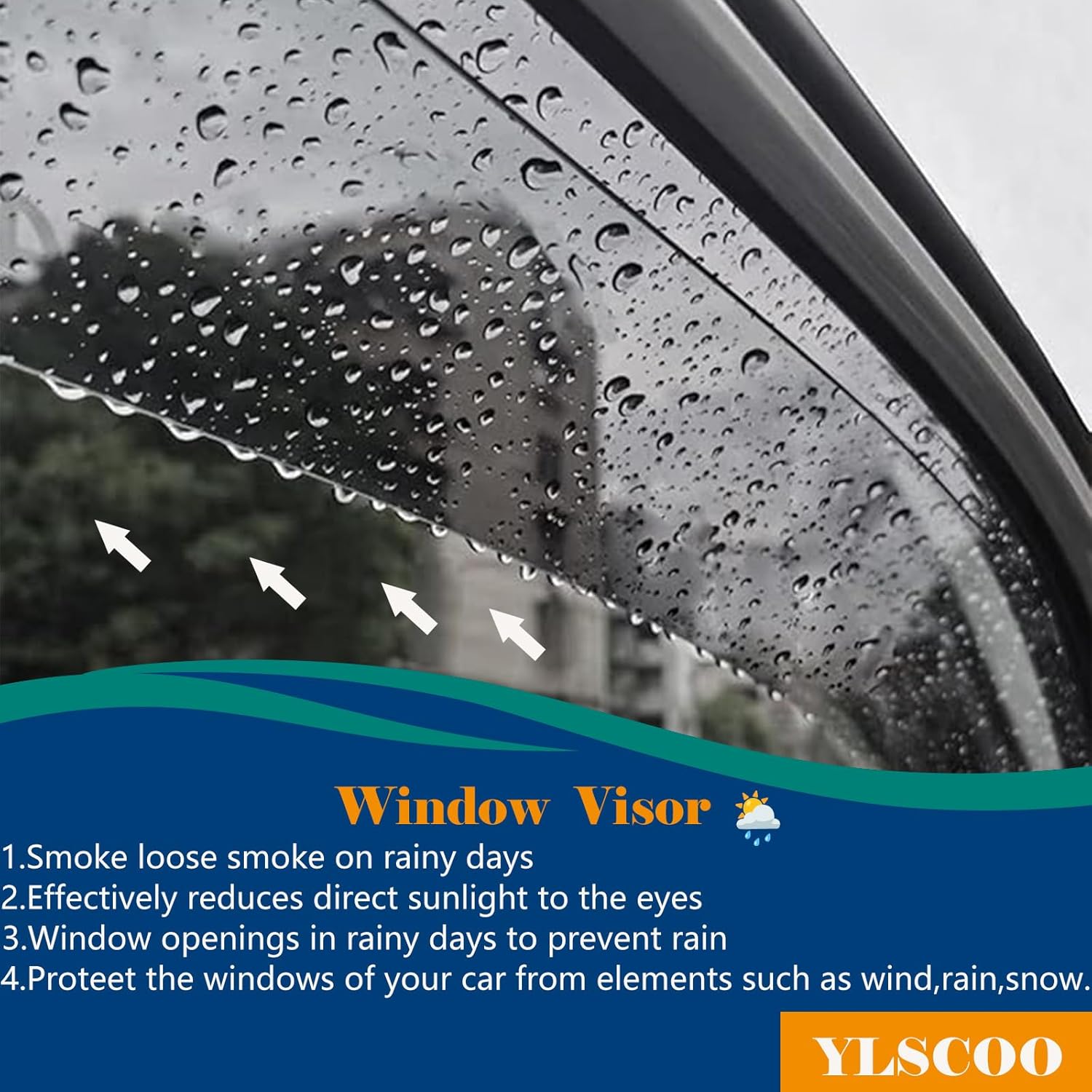 Window Visors Rain Guards fits 2013 2014 2015 XV CrossTrek, Out-Channel Window Wind Deflectors Vent Shades Accessories for 2016-2017 CrossTrek, 2012-2016 Impreza Hatchback, Dark Smoke 4 Pcs