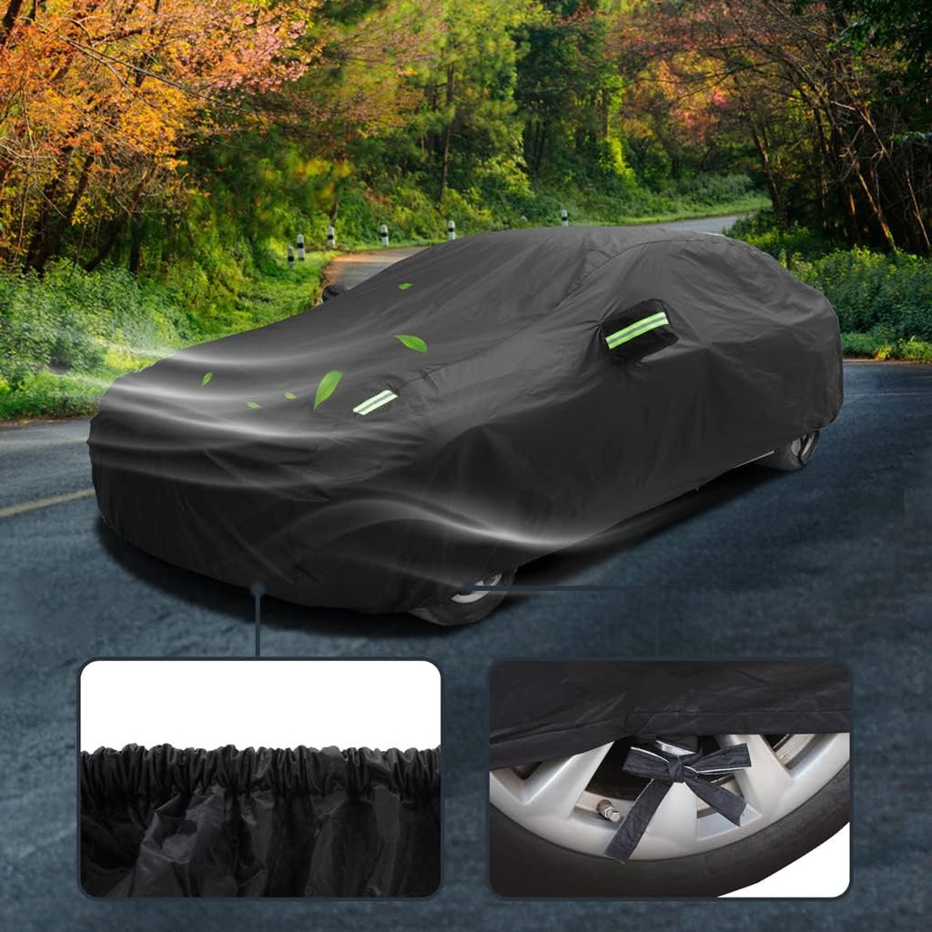 Upgraded Car Cover Compatible with Mercedes-Benz GLB 2019-2025/ GLC 2015-2025/ AMG GLB GLC Coupe SUV, Waterproof All Weather Cover with Cotton Lining, Outdoor Indoor Rain Snow Sun UV Car Covers