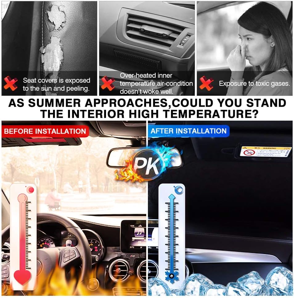 KUST Windshield Sun Shade for 2017-2024 2025 Cadillac XT5 Accessories Window Shade Foldable Sunshade Protector Blocks UV Rays Keep Your Car Cooler