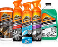 Armor All Complete Ceramic Exterior Car Cleaner Car Care Kit, Keeps Car Fresh and New, Includes-Leather Cleaning Wipes, Tire Coating Spray, Wheel Cleaner, Car Wash and Glass Cleaner, 5 Count