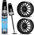 Pure Black Rim Touch Up Paint - Car Wheel Repair Kit Curb Rash, Gloss or Matte Black Rim Touch Up Paint, Quick And Easy Wheel Scratch Repair Kit, Wheel Repair Kit Curb Rash (Pure Black)