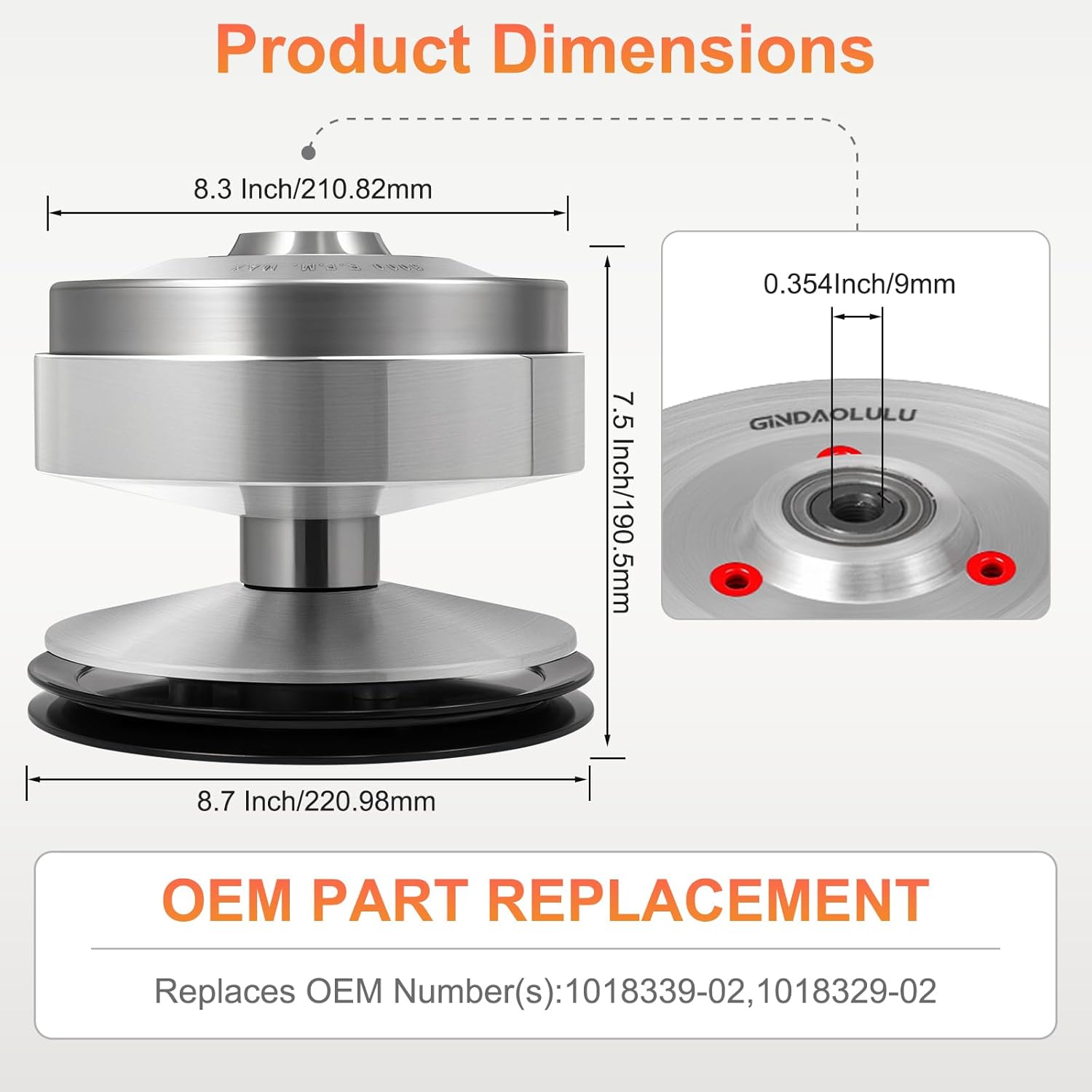 Club Car Drive Clutch,Club Car DS Parts,Golf Cart Precedent Clutch Kit,Primary Clutch With Max 5000 R.P.M Replace Nivel 5700/CP0020 (1997-2015)
