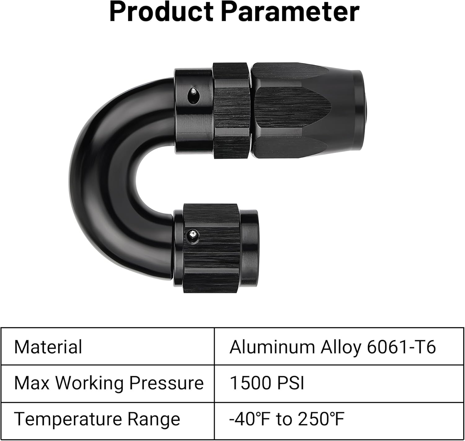 EVIL ENERGY 6AN 180 Degree One Piece Full Flow Hose End Fitting Swivel For CPE Braided Hose