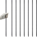 VVOKGO RebarStakes 36 Inch Ground Rebar Stakes (8 pcs), Heavy Duty Hook Ground Anchors, Steel Plant Support Garden Stake with Chisel Point end Black Plastic Spraying for Anti-Rust