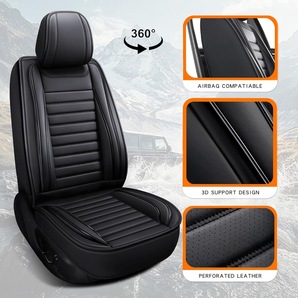 Car Seat Covers,Car Seat Protector Waterproof,Seat Covers Full Set, Car Seat Protectors,Automotive Seat Covers Fit for Most Cars Black