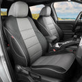 EKR Custom Fit Tacoma Car Seat Covers for Select Toyota Tacoma (Petrol) 2024 2025 Double cab SR,SR5,TRD Sport,TRD Off-Road,Limited -Full Set,Leather(Black/Gray)