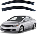 KPY Window Visor Compatible with Honda Civic Coupe 2006-2011, 2PC Rain Guard Side Window Vent Deflectors Tape-On Style, 2006 2007 2008 2009 2010 2011
