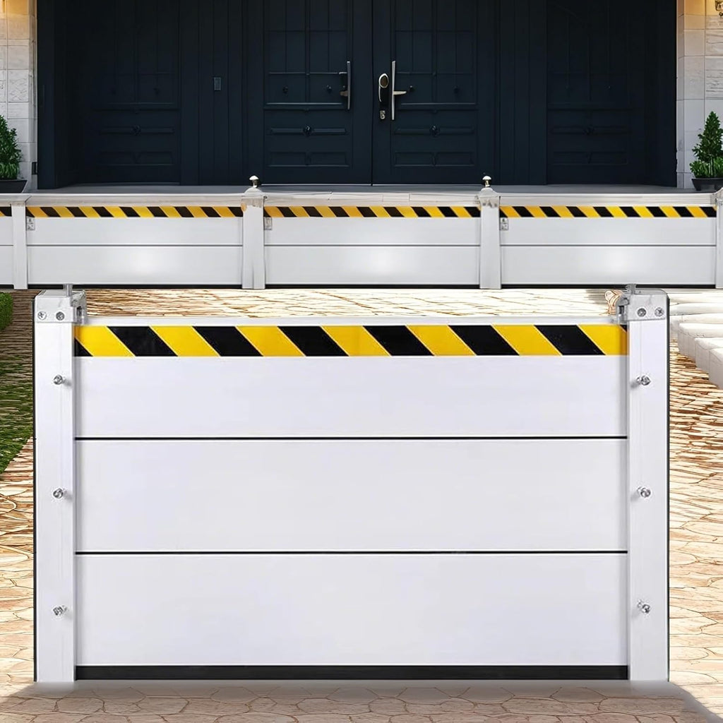 Flood Barriers for Home Exterior,Aluminum Alloy Outdoor Garage Doors Water Barriers for Flooding(H23.6Inch,L13.5FT)