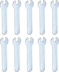 HARFINGTON 10pcs Small Wrench 5x66x1.5mm Metric U-Shaped Single Open Ended Spanner Super Thin Flat Head Galvanizing Wrench for Automotive Repair Furniture Assembly