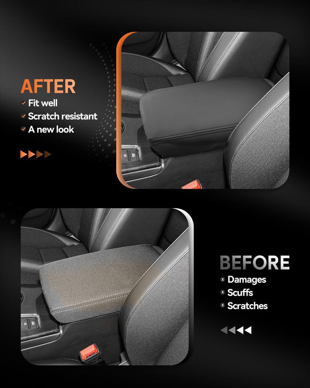 CDEFG for Honda Civic 2022-2025 Center Console Cover Armrest Box Cover for Civic (LX, Sport, Si) 2022 2023 2024 2025 Accessories Console Arm Rest Protector