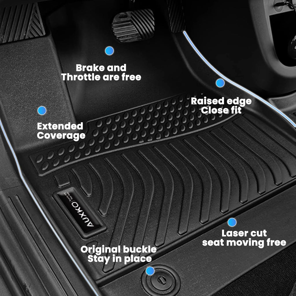 Auxko All Weather Floor Mats Cargo Mat Fit for 2025 2026 Honda Civic Hybrid Sedan TPE Liners Accessories All Season Guard Odorless Anti-Slip Floor Mats Trunk Mat for Honda Civic Hybrid Sedan Black