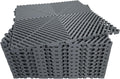12 Pack 16"x16" Interlocking Garage Floor Tiles - Drainage Mats, Non-Slip, Heavy-Duty, Easy Install for Garage, Car Wash, Basement(Gray)