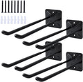 SMART JERRY - Garage Hooks Heavy Duty Tool Organizer │Wall Mount Hooks for Car Tires, Ladders, Chairs, Strollers & Power Tools │Garage Organization Hooks │4 Pack