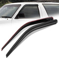 Auto Dynasty 2Pcs Carbon Fiber Pattern Window Visors Compatible with 1988-2002 Chevy Tahoe Blazer GMC Yukon C/K 1500 2500 3500 2-Door Fleetside, Tape-On Window Deflectors Rain Guards Side Vent Shade