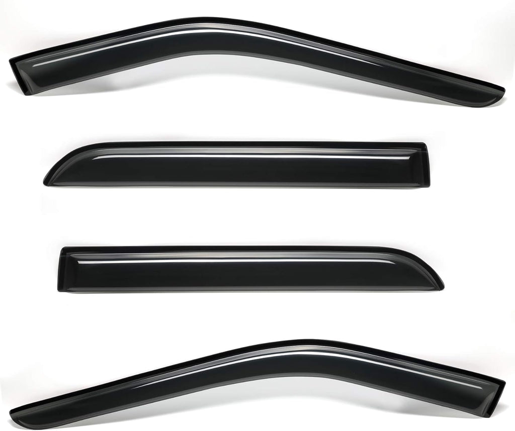 4pcs Outside Mount Style Window Rain Guards Durable Side Wind Deflectors Dark Smoke Nice Vent Window Visors Compatible with 2011-2019 Explorer