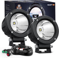 Nilight LED Light Pods 2 PCS 3" Spot Round Offroad Driving Auxiliary Fog Lights 1065LM Built-in EMC w/18AWG DT Wiring Harness Kit for Motorcycle SUV ATV Truck Boat