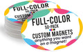 Magnet Me Up Custom 4x6 Inch Oval Magnet, 50 Pack, Customizable for Businesses, Personal Use, Choose Your Text, Upload Image, Magnetic Vinyl for Vehicles and Any Magnetic Surface, Crafted in USA