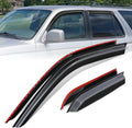 Auto Dynasty Set of 4 Carbon Fiber Pattern Window Visors Compatible with 1996 1997 1998 1999 2000 2001 2002 Toyota 4Runner, Tape-On Rain Guards Shield Vent Shade Deflector Glossy Black
