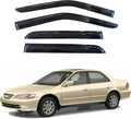 KPY Window Visor Compatible with Honda Accord Sedan 1998-2002, 4PC Rain Guard Side Window Vent Deflectors Tape-On Mugen Style, 1998 1999 2000 2001 2002