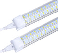 4FT LED Shop Light Fixture, 60W 6500lm 5000K(Super Bright White) Clear, T8 Integrated LED Tube Light Fixtures,V Shape, High Output, with On/Off Switch,Plug and Play,25PCS