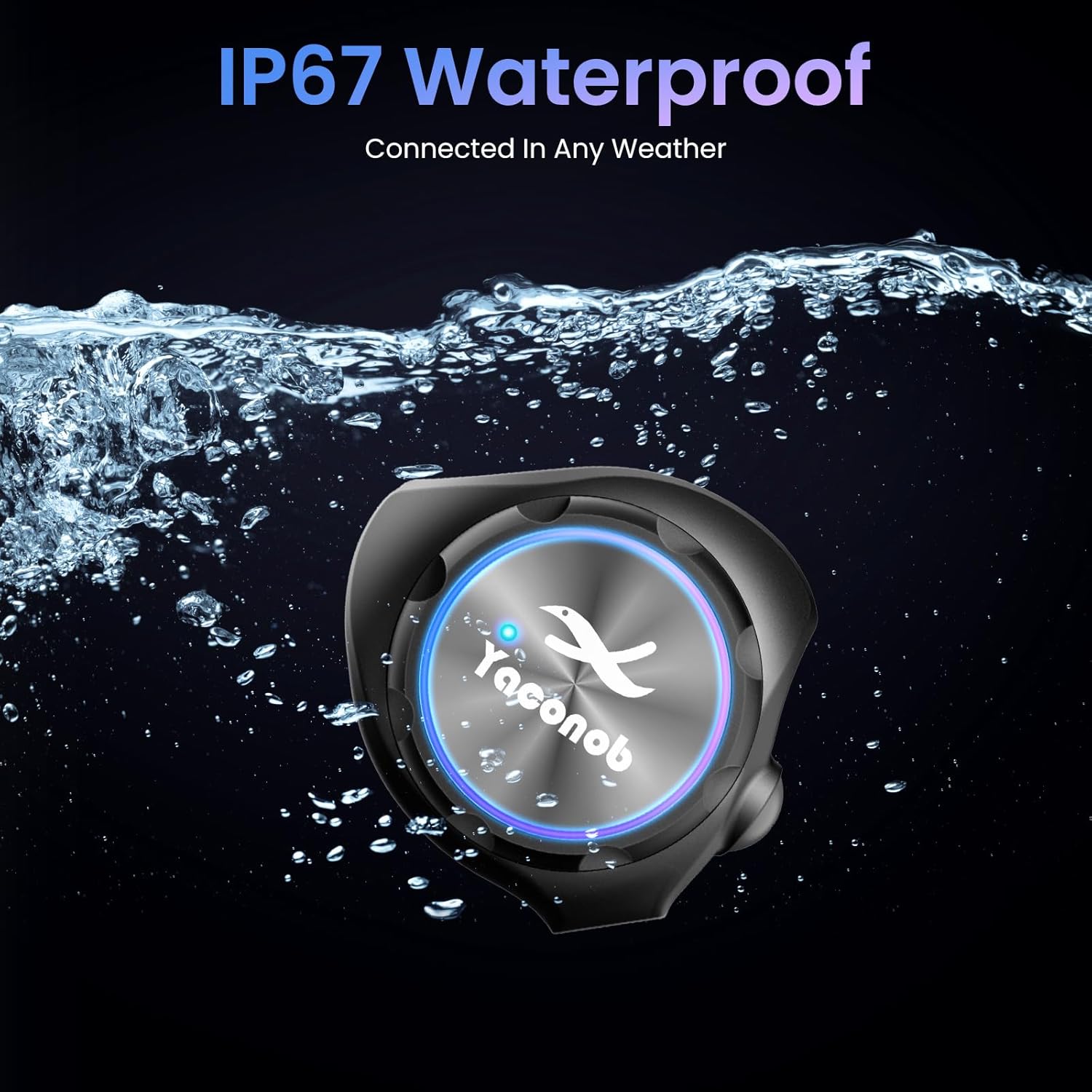 Y3 Helmet Bluetooth Intercom Headset (More Suitable for Couples), Auto Answer Phone, Music, Intercom, Active Noise Cancellation, Waterproof (2 Pack)