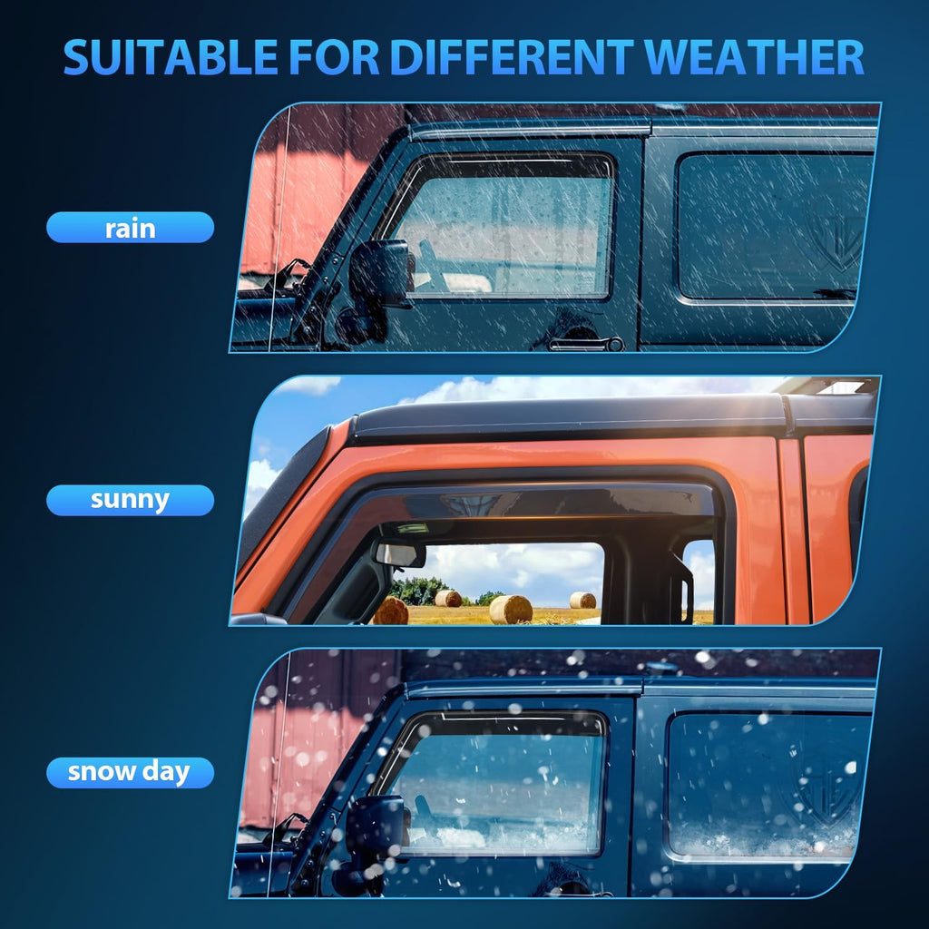 Nilight in Channel Rain Guards for Chevrolet (Chevy) Silverado 1500 Crew Cab/GMC Sierra 1500 Crew Cab 2019 2020 2021 2022 2023 2024 2025 Vent Window Visors-4pcs