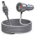 Starlink Mini 12v Power Cord，10FT/3M Starlink Mini Power Cord with car Charger，Cigarette Lighter displays Voltage，Suitable for DC12-24V Trucks, Buses, Boats, Waterproof DC Plugs