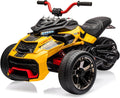 12V Kids Electric Ride-On Car with Parent Remote Control, 7MPH, 2 Speeds, 2x55W Motor, LED Lights, Music, USB & EVA Tires, 3 Wheel Battery Powered Toy Vehicle for Toddlers