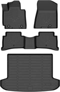 Wayhigh-All Weather Floor Mats and Cargo Mat Set Fit for Hyundai Tucson 2016-2021 TPE Car Mats Waterproof Heavy Duty Rubber Floor Liners for Tucson Tucson Accessories