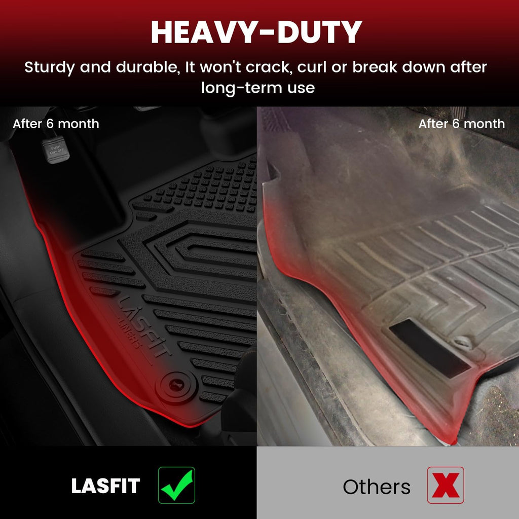 LASFIT Floor Mats & Cargo Liner for Honda HRV 2026 2025 2024 2023 (Gasoline & Hybrid) & for Acura ADX 2025, All Weather TPE Custom Fit HR-V Floor Liner Accessories, 1st & 2nd Row & Trunk Mat, Black