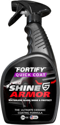 SHINE ARMOR Ceramic Coating Fortify Quick Coat Car Wax Polish Spray Waterless Wash & Wax Hydrophobic Top Coat Polish & Polymer Paint Sealant Detail Protection (24 Fl Oz)