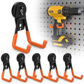 6 Pack Large Magnetic Hooks Heavy Duty Extra Strong Magnetic Garage Hooks Big NdFeB Industrial Magnet Hooks Magnetic Utility Storage Holder Organization with Anti-Slip Coating for Hanging Garden Tool