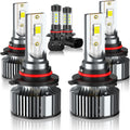 Compatible For Chevy Silverado 1500 2500 3500 High Low Beams and Fog Lights Bulbs Combo 2003 2004 2005 2006, 6500K White, 500% Brightness, Plug n Play, Pack of 6