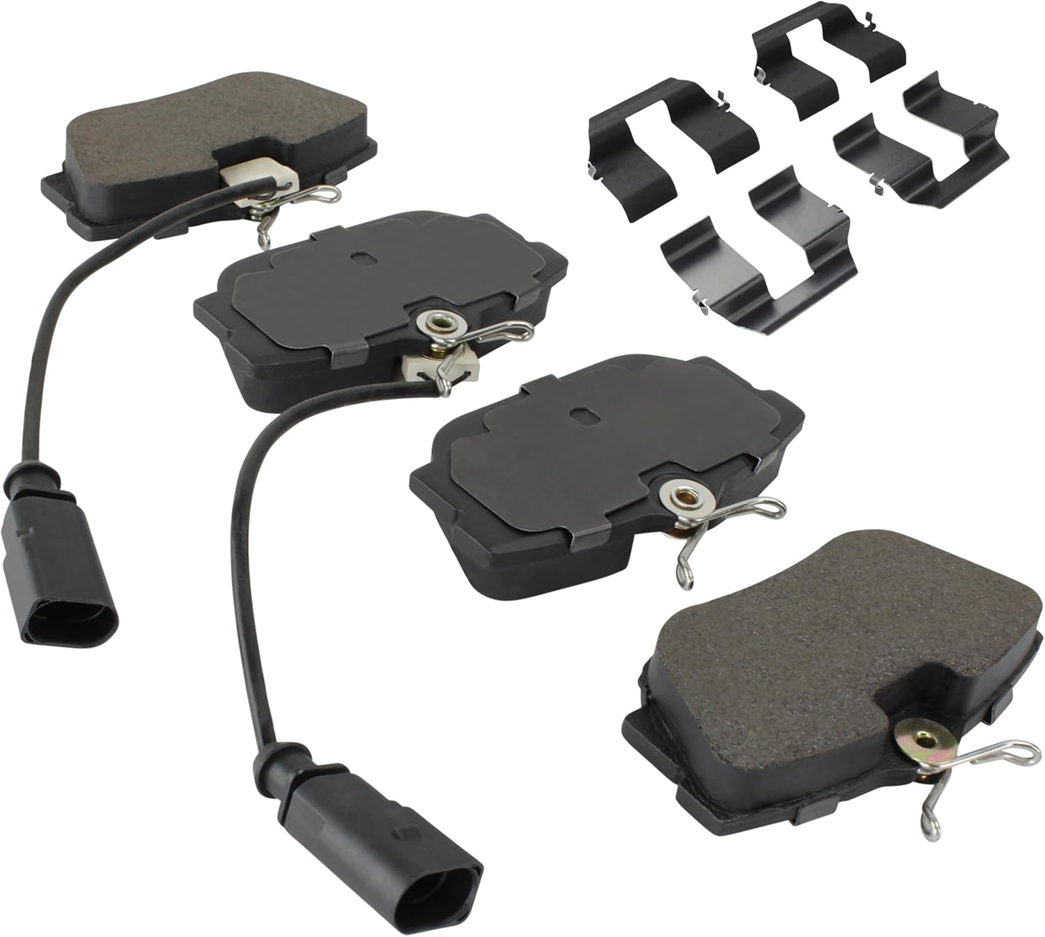 Premium Semi-Metallic Rear Brake Pads (1001-0877BM) Compatible with Volkswagen EuroVan 2001-2003, Volkswagen Sharan 2002-2008