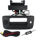 Backup Camera Tailgate Handle Rear View Camera Liftgate Latch Handle with Key Lock Cylinder Black Compatible with 2007-2014 Chevrolet Chevy Silverado GMC Sierra 1500 2500 3500