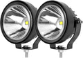 4 Inch Round Led Pod Lights, 60W Led Off Road Driving Fog Lights, Spot Auxiliary Bumper Light Bar Fit For 12V 24V Car Trucks Pickup ATV Boat Motorcycle (Pack of 2)
