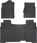 Cartist Floor Mats Fit for 2014-2018 Chevy Silverado & GMC Sierra 1500 Crew Cab;2015-2019 Silverado/Sierra 2500HD/3500 HD Crew Cab, All Weather TPE Custom Fit Silverado Floor Mats 1st & 2nd Row