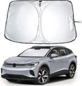 for Volkswagen ID 4 2021-2025 Windshield Sunshade Compatible-EcoNour 240T Polyester Material Cars Sun Visor Reflector Blocks UV Rays - Foldable Sunshade Interior Protection Volkswagen Accessories