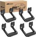 Nilight Universal Side Step Slip-Proof Aluminum Side Hoop Steps Nerf Bars Assembly Black 4 Pcs for Chevy (Chevrolet) Ford Toyota GMC Dodge RAM (Drilling Required)