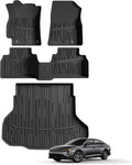 TripleAliners Floor Mats & Trunk Mat Full Set Compatible with 2024 2025 Kia K4 Sedan All Weather Liners TPE Custom Fit Anti-Slip Full Coverage Odorless Waterproof Cargo Liners(Trunk Mat+ Floor Mats)