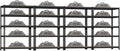 4 Packs 35.5" W x 16" D x 71" H Adjustable Garage Storage Shelves - 5-Shelf Heavy Duty Shelving Unit, Metal Utility Storage Organizer Racks for Warehouse Pantry Closet Kitchen, Black