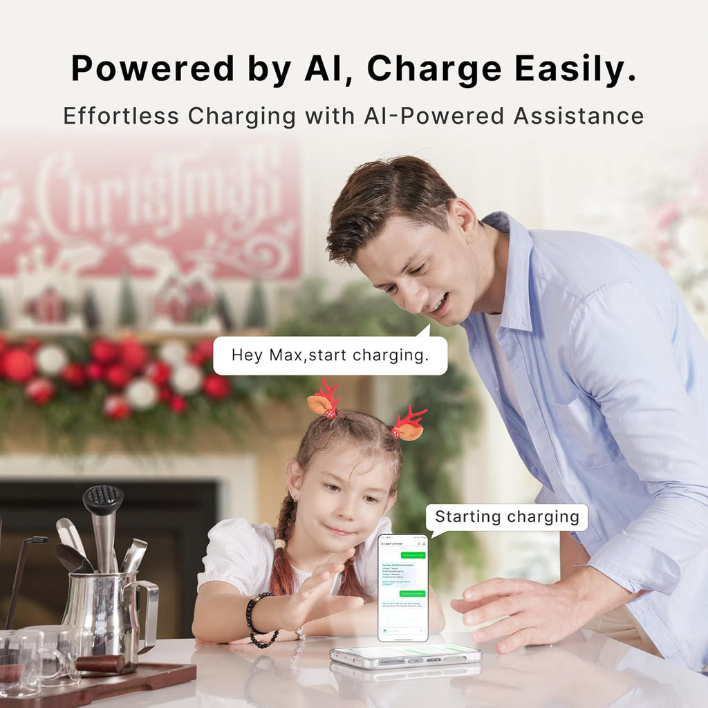 Autel Home Smart AI Level 2 EV Charger up to 40Amp, 240V, Indoor/Outdoor Fast Electric Vehicle Charging Station with Flexible 25-Foot Cable, NEMA 14-50 Plug, Dark Gray