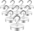 Neosmuk Magnetic Hooks, Cruise Ship Essentials, 100lb+ Heavy Duty Magnetic Hooks for Cruise Cabins, Refrigerator, Grill, Hanging, and Travel | Extra Strong Must-Haves Magnet Hook,Gold
