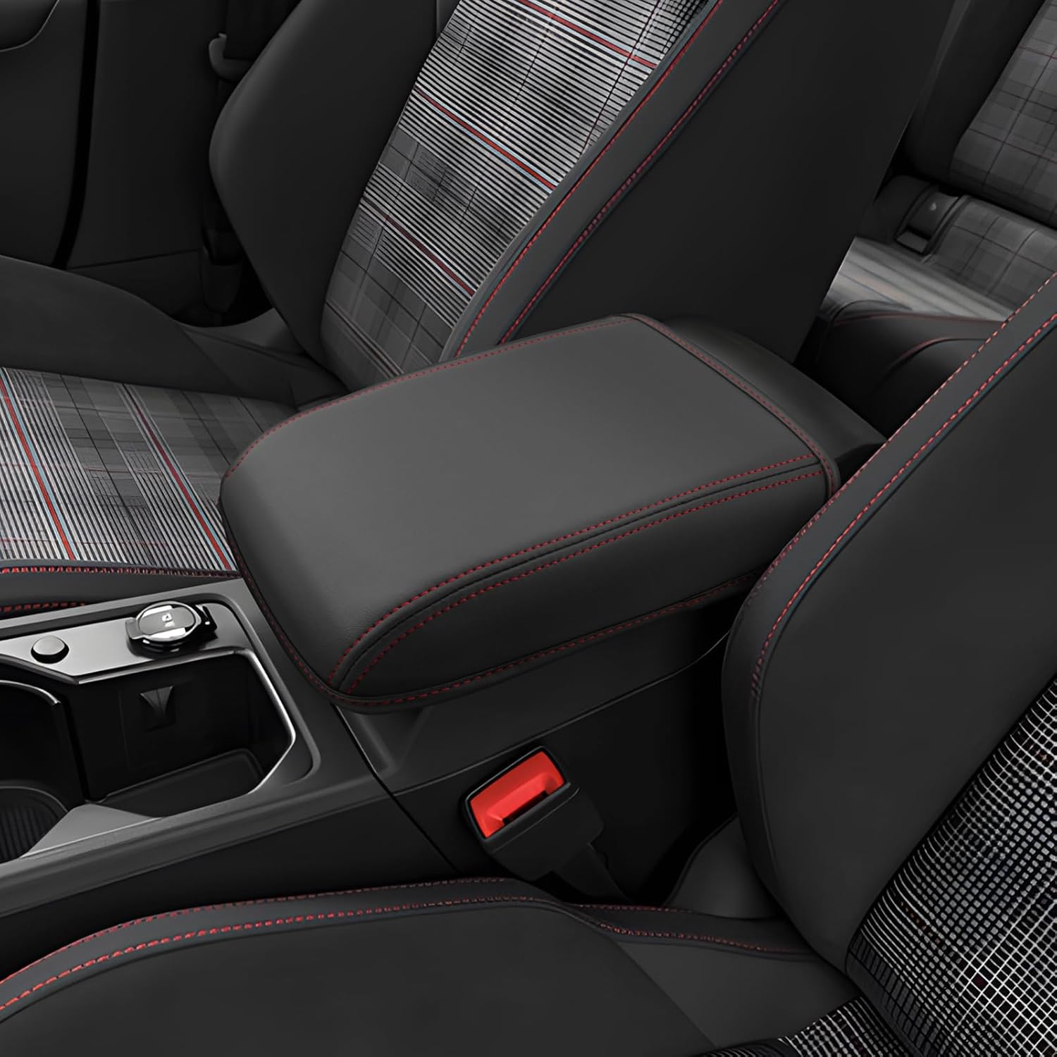 CDEFG for Volkswagen Golf R VW GTI Golf 8 MK8 2020-2025 Center Console Cover Armrest Box Cover for Golf R/GTI Golf8 Accessories Console Arm Rest Protector