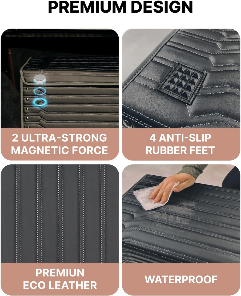 Foldable Trunk Organizer For Car - Trunk Organizers Car Storage - Collapsible Auto Trunk Organizer With Lid - Small And Large Cargo Organizer - Trunk Organization (Highway 17+21)