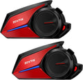 Motorcycle Helmet Headset 8 Riders Communication System X8 Intercom with Music Sharing/HiFi Sound/3 EQ Music Modes/DSP&CVC Noise Cancellation/IP67/FM Radio/Wake up Siri (2 Pack)