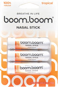 BoomBoom Nasal Stick | Vapor Flow Technology | Cool Refreshing Sensation | Natural Mood Boost | Simple Ingredients | Essential Oils + Menthol Inhaler (Tropical)
