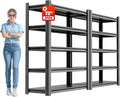 Storage Shelves Garage Shelving Heavy Duty - 72''H Garage Shelves Adjustable 5 Tier Metal Shelving Unit Storage Rack Shelving Industrial Utility Shelf 16" D x36 W x72 H（2 Pieces）